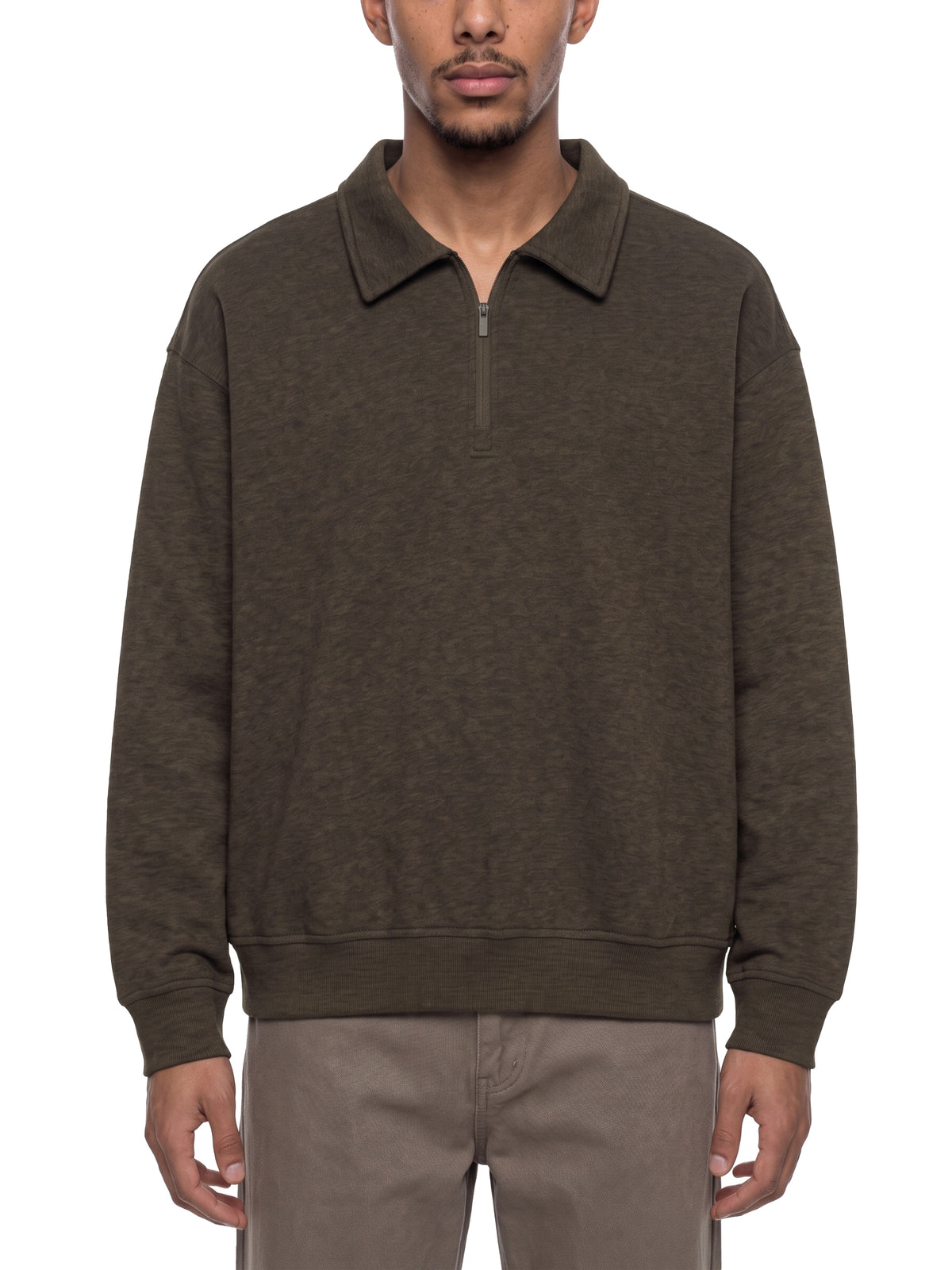 Essential Boxy Quarter-Zip Sweatshirt